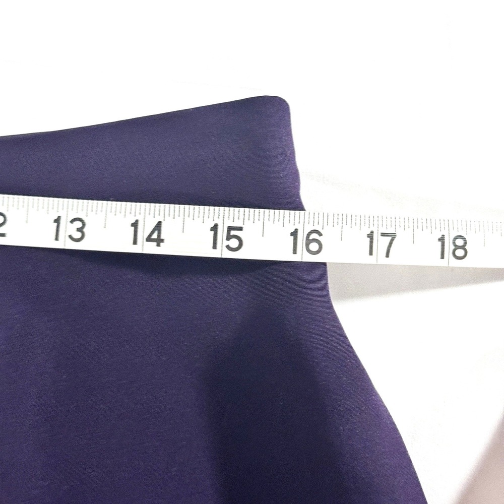Dana Buchman Petite Pants 100% Silk Purple Trousers Lined 14P High Rise - Picture 9 of 10